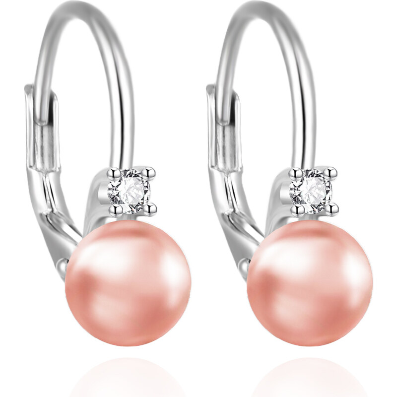 Agato Luxusné strieborné náušnice s perlami AGT-E115LW-PPI 66594887