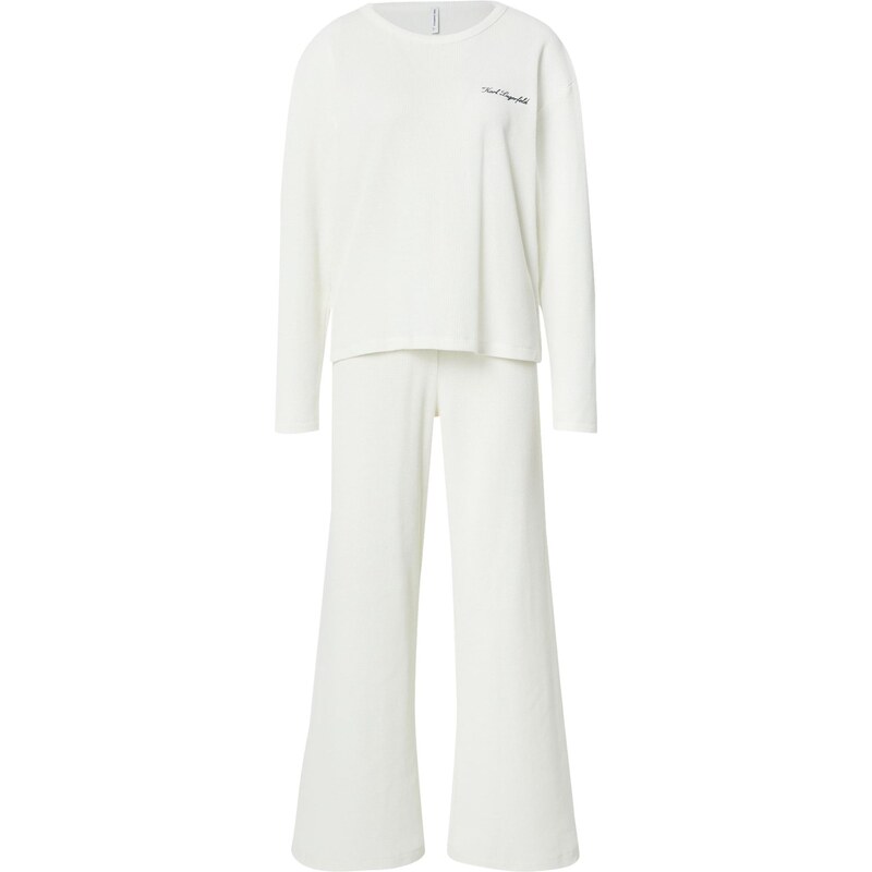 Karl Lagerfeld Pyžamo krémová / čierna 59703151