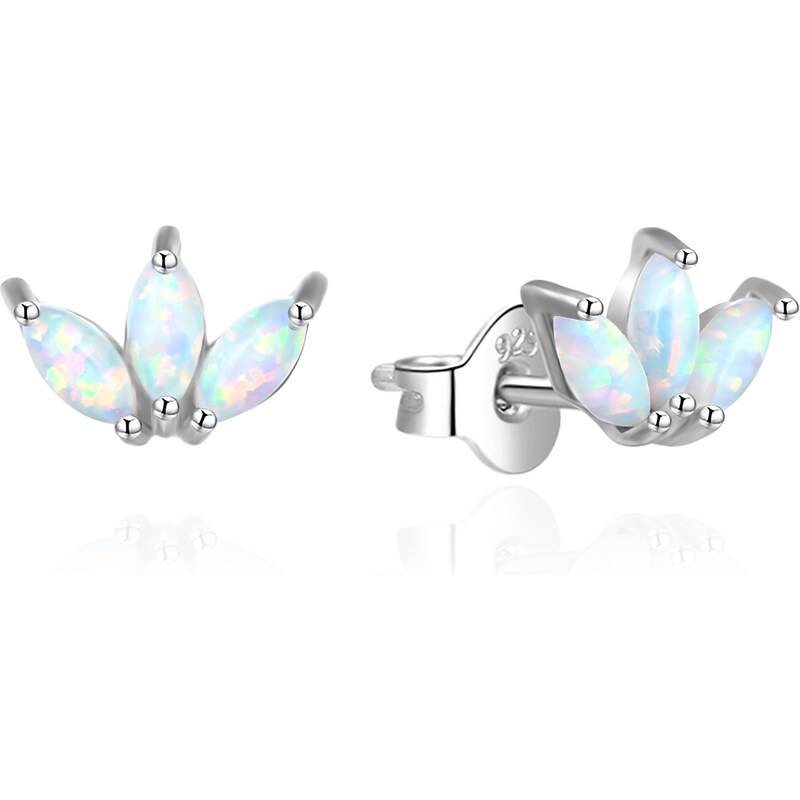 Agato Očarujúce strieborné náušnice so syntetickým opálom AGT-E205PO 66578316