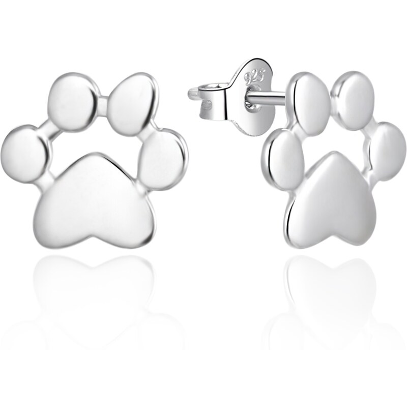 Agato Roztomilé strieborné náušnice Labky AGT-E197P 67123007