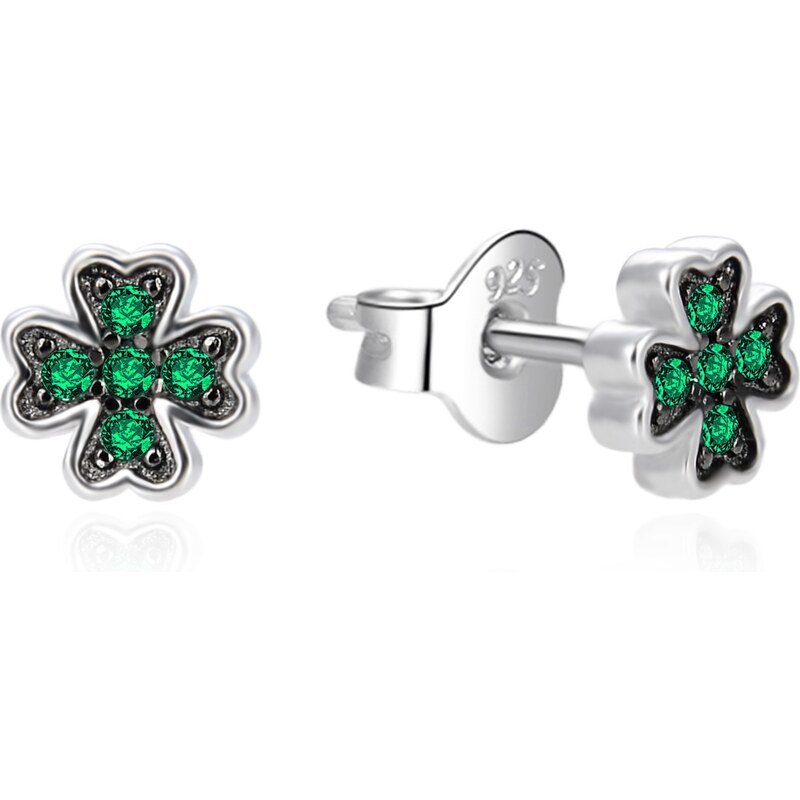 Agato Malé strieborné náušnice Štvorlístky AGT-E209PGR 66592028