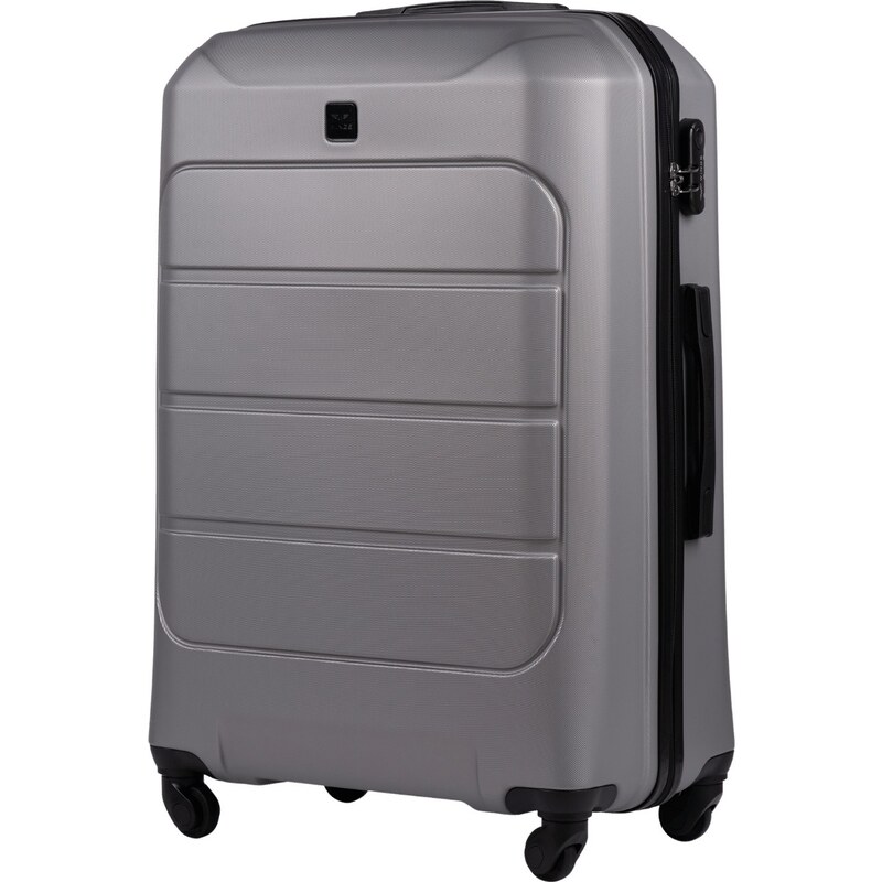 Metalicky sivý veľký cestovný kufor WINGS GANNET GAN01 GANNET, Walizka 64507019