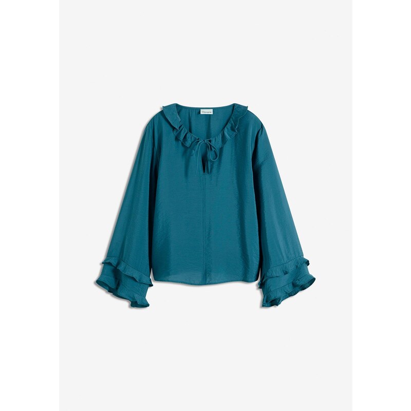 bonprix Tunika z jemného viskózového mixu, farba modrá 64523830