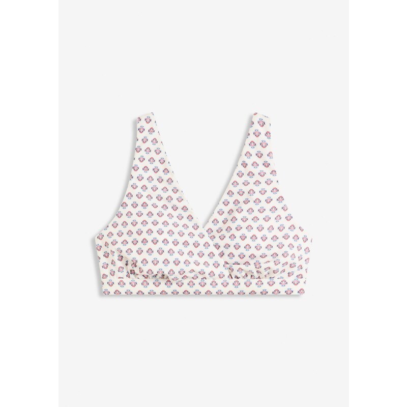 bonprix Bikinová podprsenka s V-výstrihom, farba biela 64523848