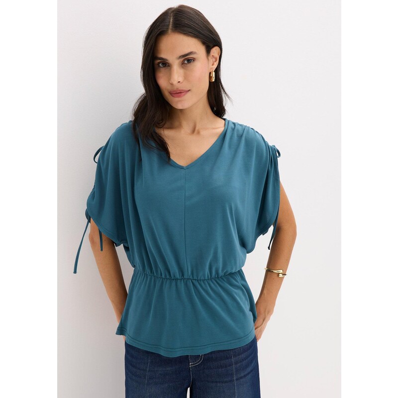 bonprix Tričko z jemného modálového mixu, farba modrá 64523833