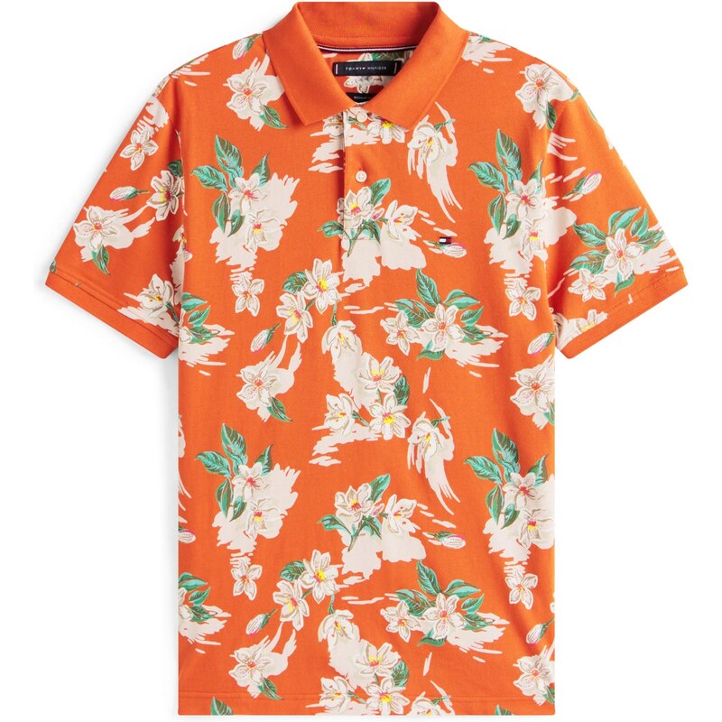 TOMMY HILFIGER Tričko nebielená / tmavobéžová / nefritová / oranžová 64528992
