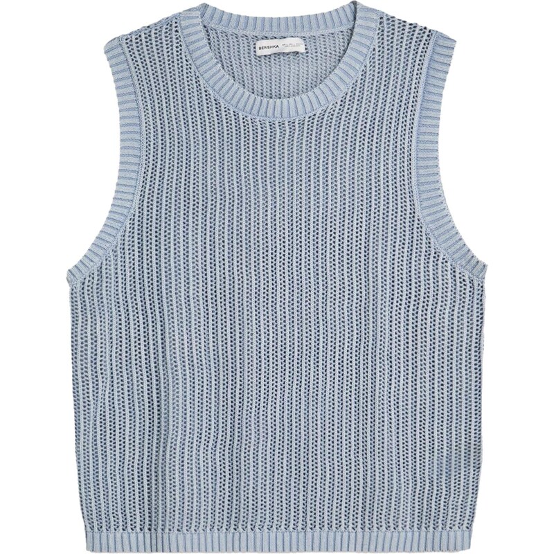 Bershka Tričko svetlomodrá 65884845