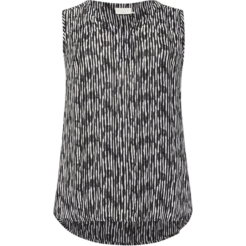 KAFFE CURVE Blúzka KCAmi čierna / biela 65879914