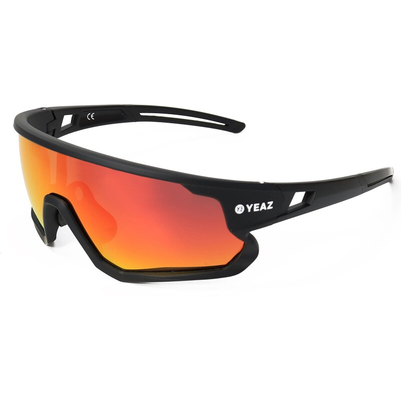YEAZ Športové slnečné okuliare Sunrise oranžovo červená / čierna 64563781