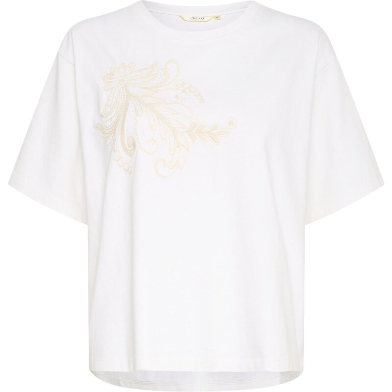 Cream Tričko CRLeona krémová / biela 65653594