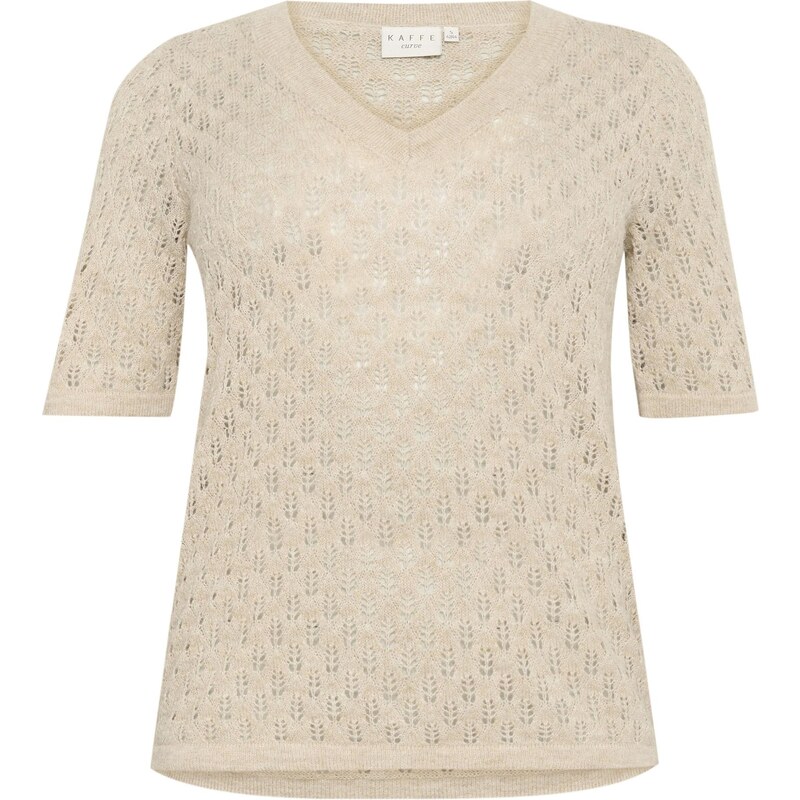 KAFFE CURVE Sveter Loura svetlobéžová 65879913