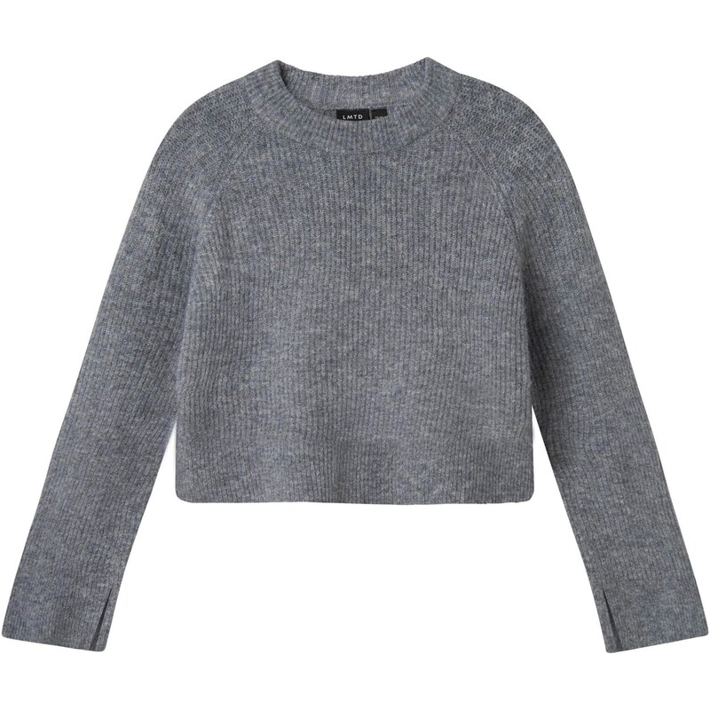 LMTD Sveter NLFKLEAVE sivá melírovaná 65656357