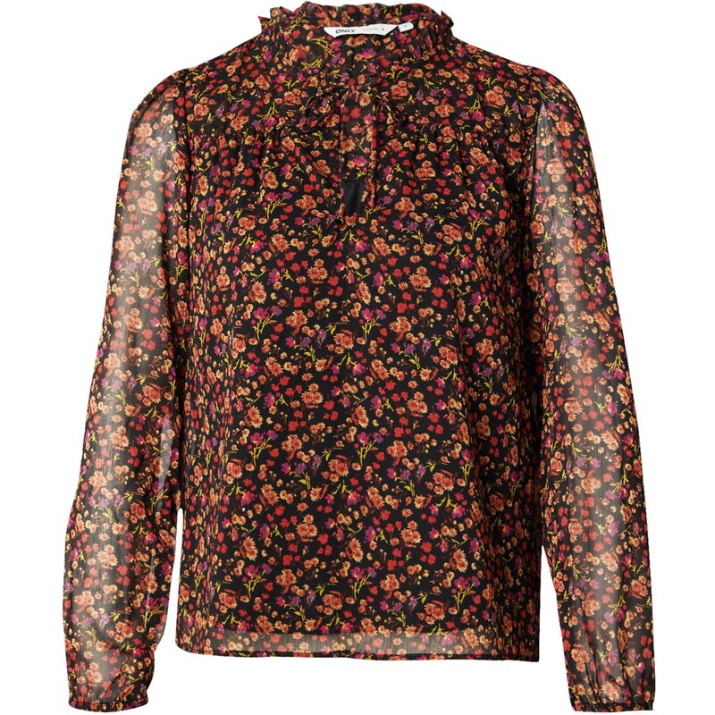 ONLY Blúzka ONLDITSY fialová / oranžová / svetločervená / čierna 64565902