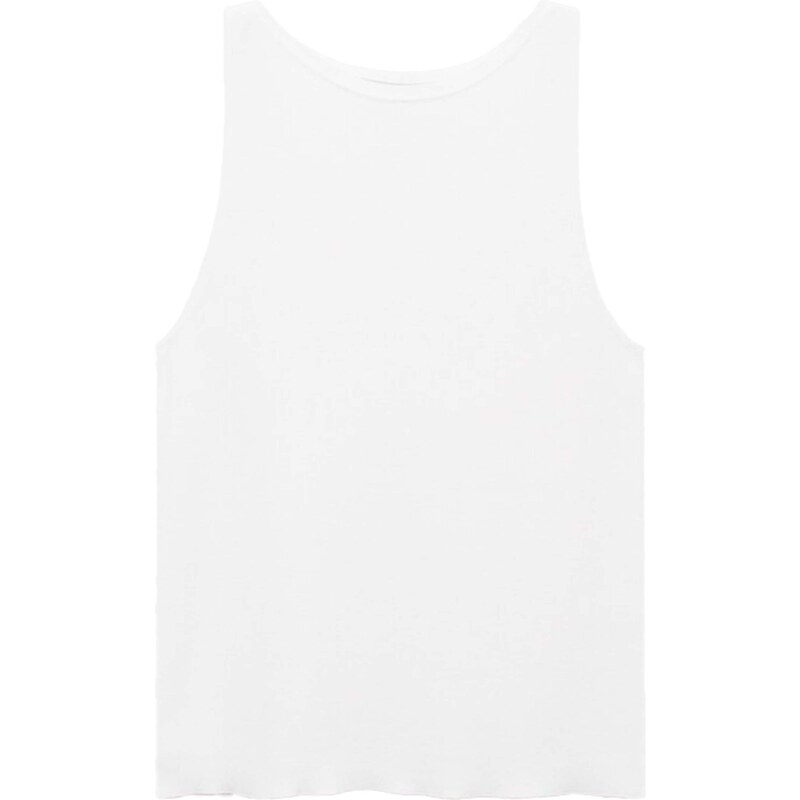 MANGO Vyšívaný top SUENYO šedobiela 65133674