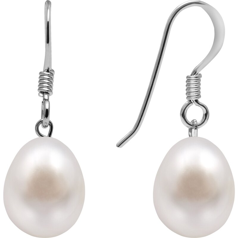 AURA Strieborné visiace náušnice s pravou perlou Kyoto Pearl TKKP012C 66582676