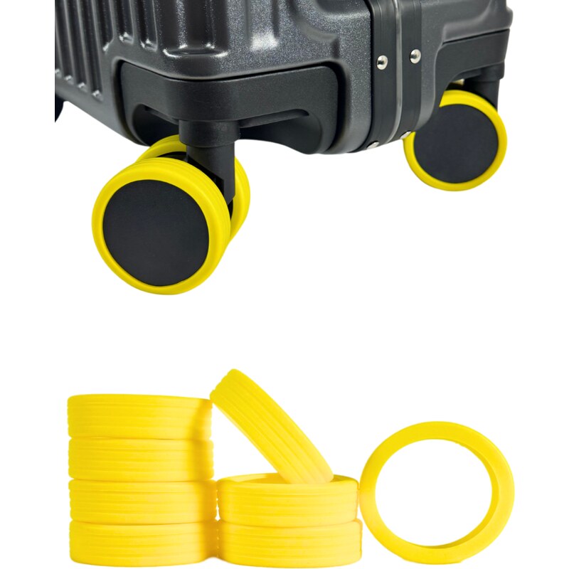 Ochranné silikónové návleky na dvojité kolieska kufra BERTOO - 8 kusov 64531201