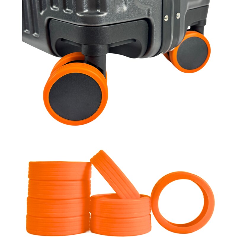 Ochranné silikónové návleky na dvojité kolieska kufra BERTOO - 8 kusov 64531204