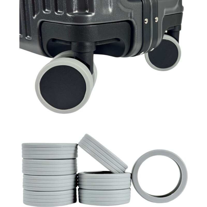 Ochranné silikónové návleky na dvojité kolieska kufra BERTOO - 8 kusov 64531206