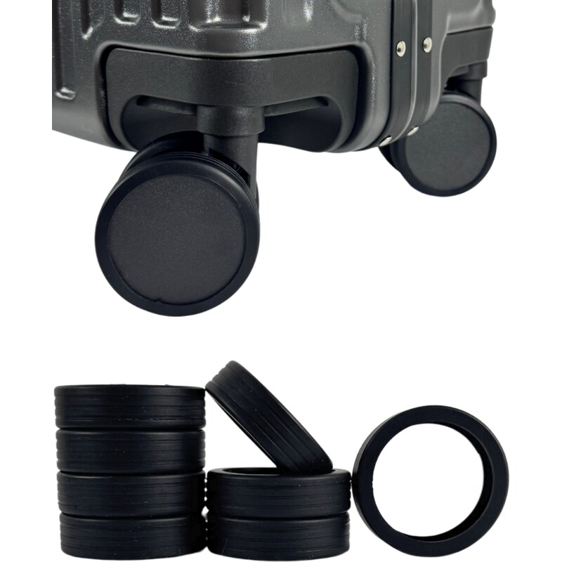 Ochranné silikónové návleky na dvojité kolieska kufra BERTOO - 8 kusov 64531202