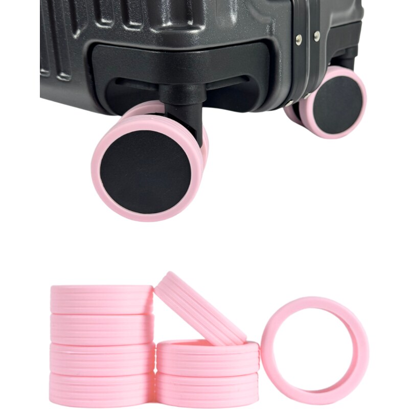 Ochranné silikónové návleky na dvojité kolieska kufra BERTOO - 8 kusov 64531205