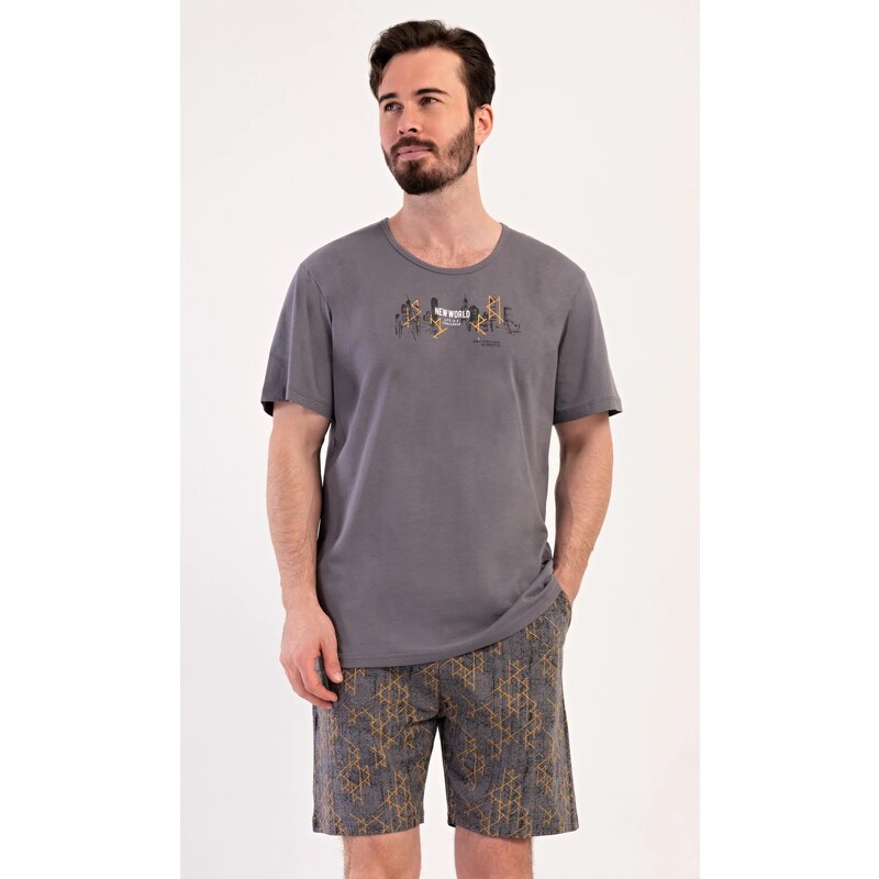 Vienetta MAN Dámske domáce šaty s krátkymi rukávmi Barbara 64533543