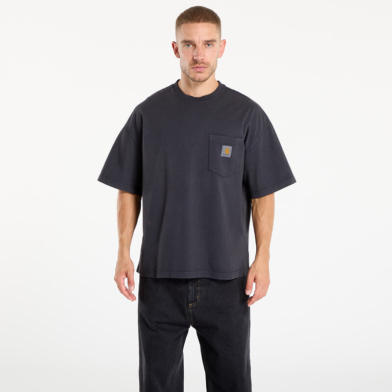 Tričko Carhartt WIP S/S Hudson Pocket T-Shirt Black Chalk Wash M 64536130