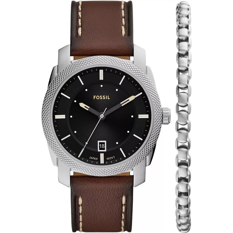 Fossil Darčekový set Machine FS6081SET + náramok 66586725