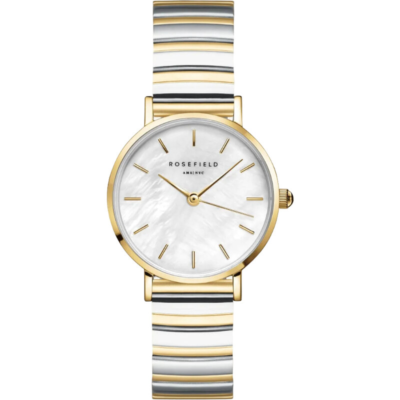 Rosefield Small Edit White MOP Half-Moon Steel Duotone SEWDSG-SE03 66581149