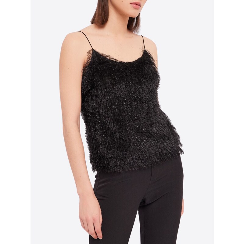 GAUDI Fringed Black top 64539488