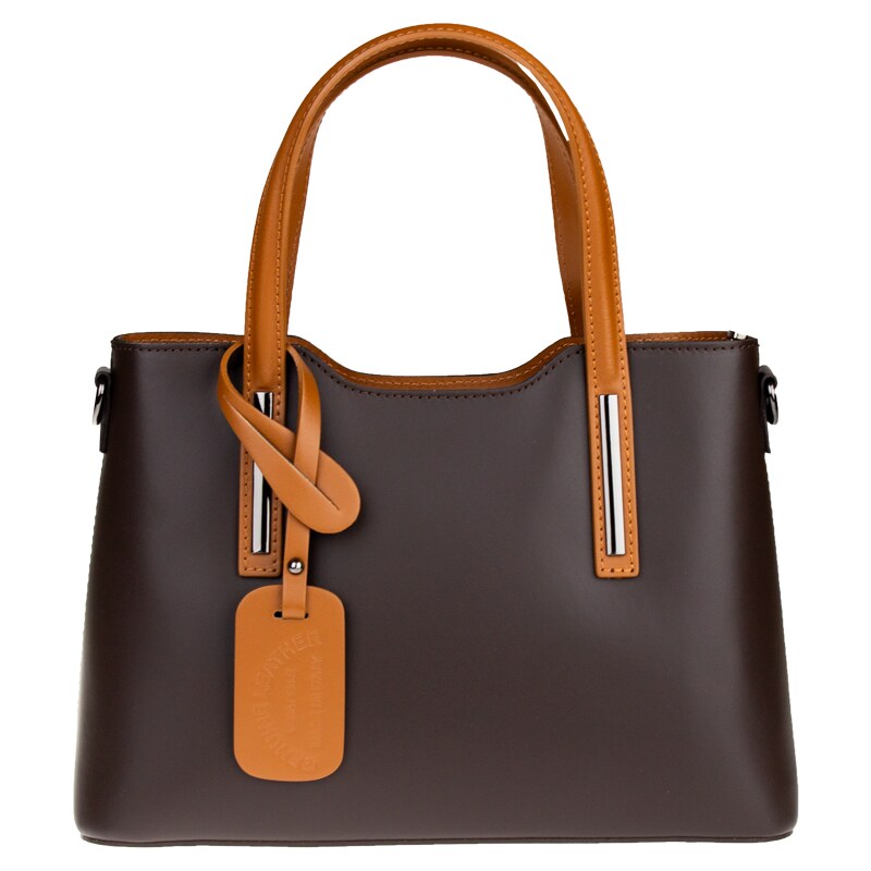 Cafe kožená talianska kabelka Isidora Cafe Camel Piccola NovaKabelka 64539876