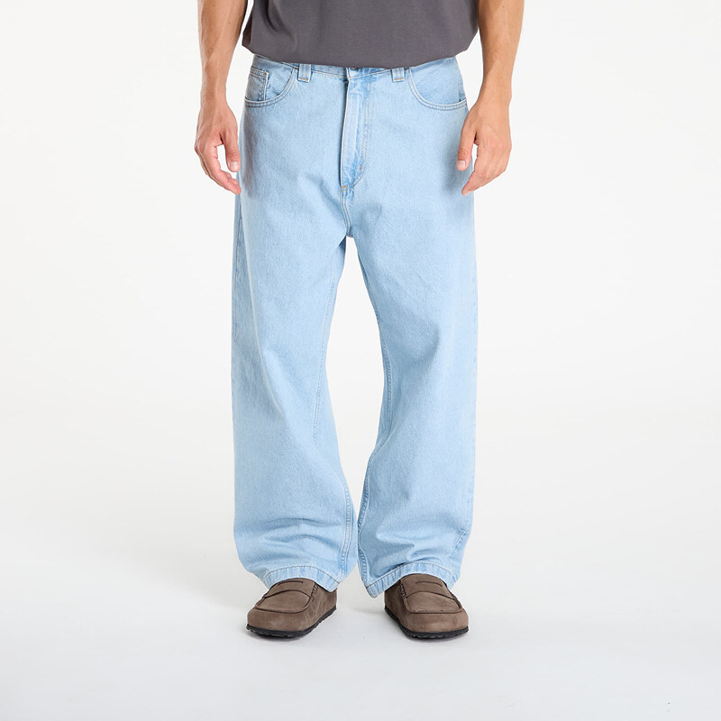 Džínsy Carhartt WIP Brandon Pant Blue Heavy Stone Bleached M 64540228
