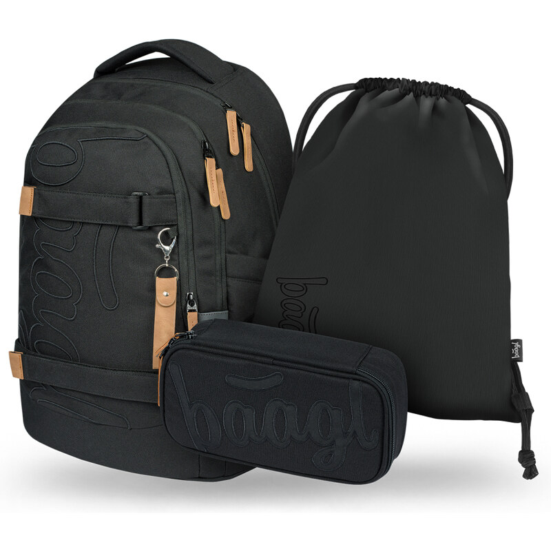 BAAGL SET 3 Skate max Darkness: batoh, peračník, vrecko 64885883