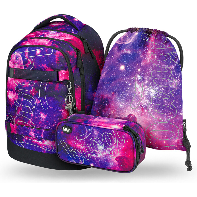 BAAGL SET 3 Skate max Galaxy: batoh, peračník, vrecko 64885885