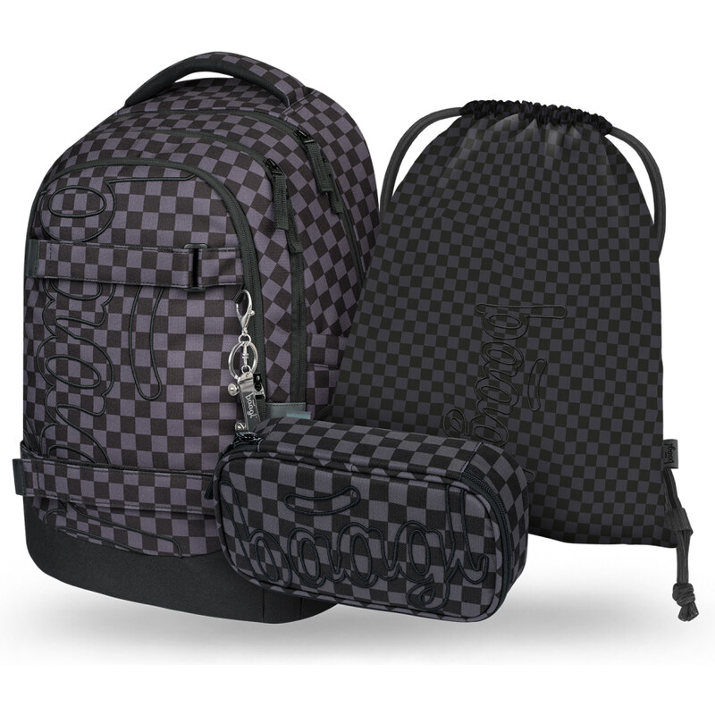 BAAGL SET 3 Skate max SKA sivá: batoh, peračník, vrecko 64885886