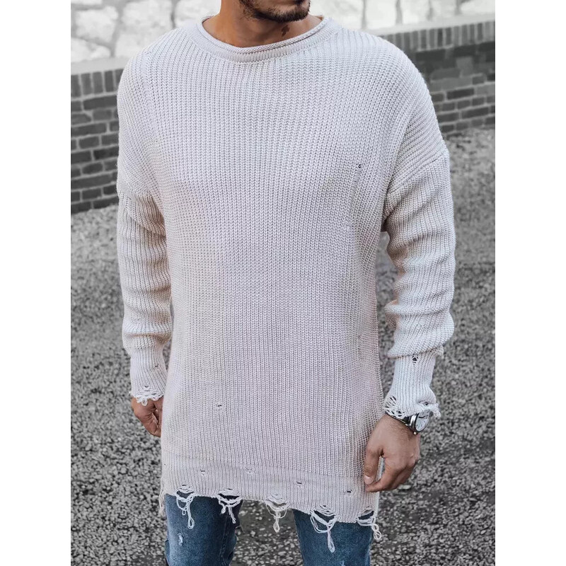 Pánsky sveter WX1965 béžový - Dstreet 64541463