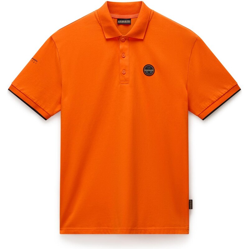 NAPAPIJRI Tričko E-Badge Sum neónovo oranžová / čierna 64563978