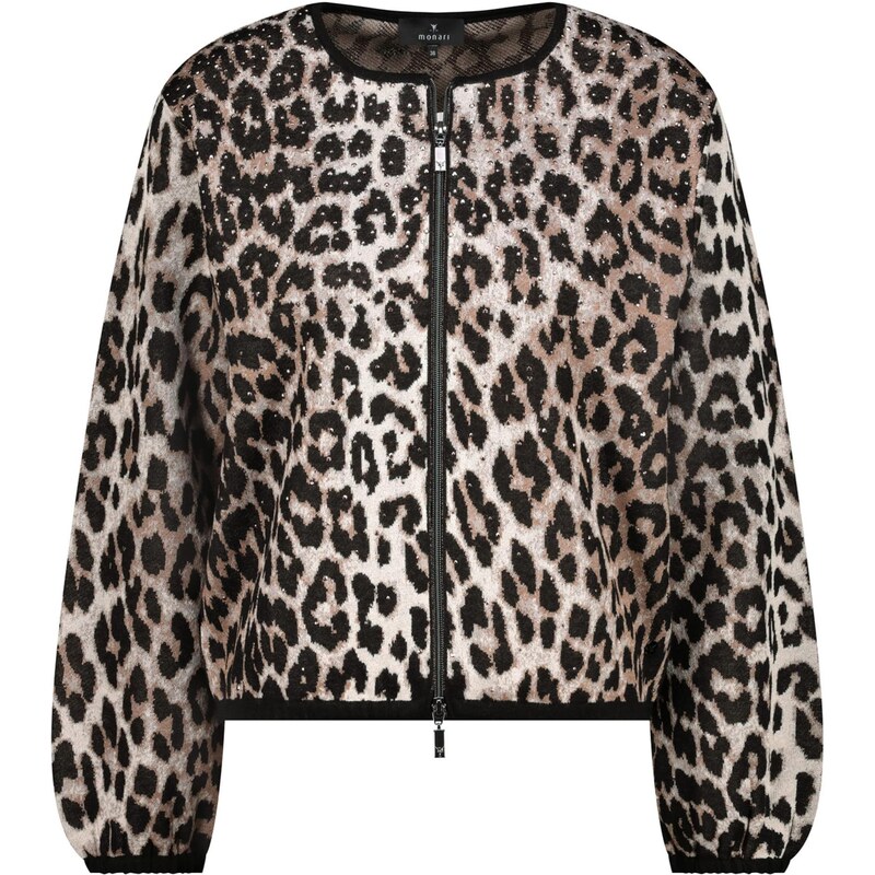 monari Kardigán tmavobéžová / brokátová / čierna / šedobiela 64547880