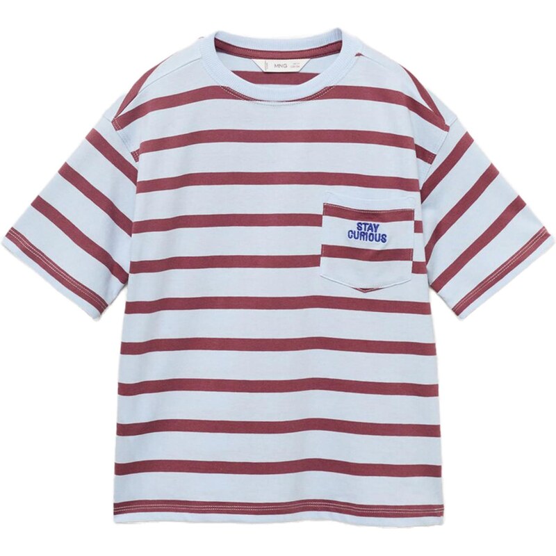 MANGO KIDS Tričko svetlomodrá / burgundská 65656098
