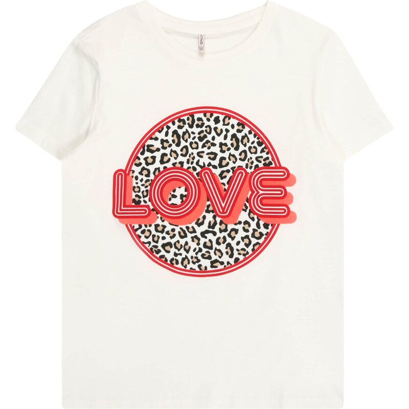 ONLY GIRLS Tričko KOGLANY-NINA krvavo červená / svetločervená / čierna 64548097