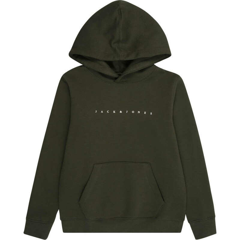 Jack & Jones Junior Mikina JJEStar tmavozelená / biela 64548105