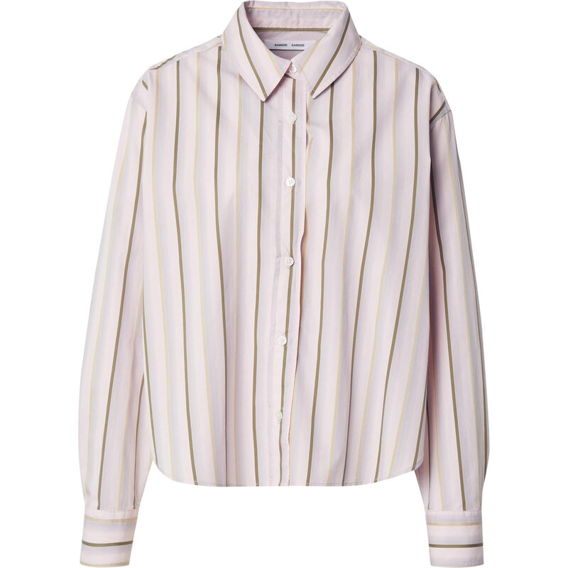 Samsøe Samsøe Blúzka kaki / olivová / svetlofialová 64548139