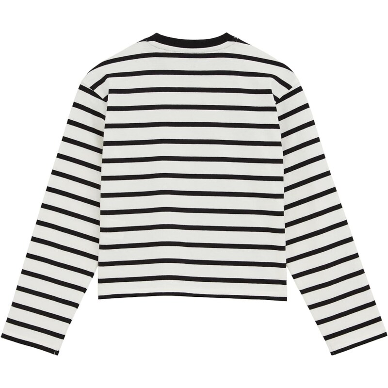 WE Fashion Tričko béžová / tmavomodrá / biela 65655992