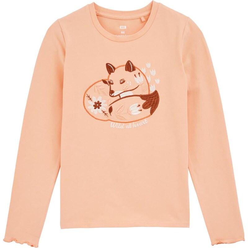 WE Fashion Tričko hnedá / oranžová / koralová / biela 65655999