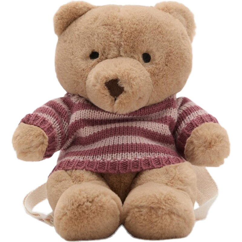 MANGO KIDS Batoh BEAR tmavobéžová / orgovánová / farba lesného ovocia 65310846