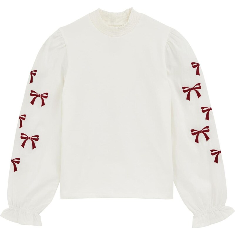 WE Fashion Tričko burgundská / šedobiela 65656054