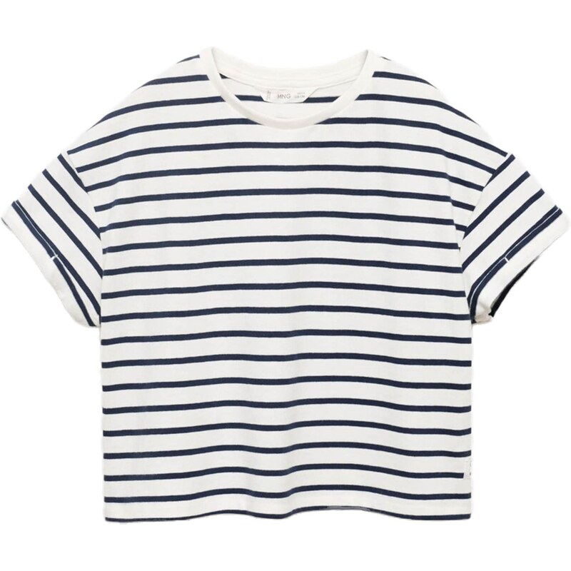 MANGO KIDS Tričko RITA námornícka modrá / šedobiela 65882917