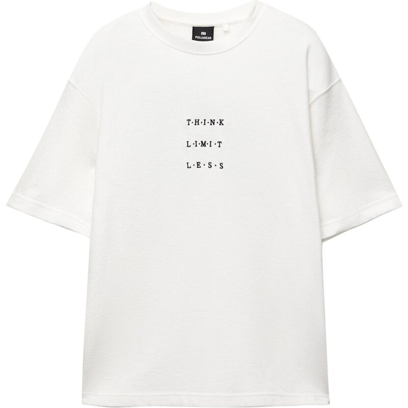 Pull&Bear Tričko modrosivá / čierna / biela 65475027