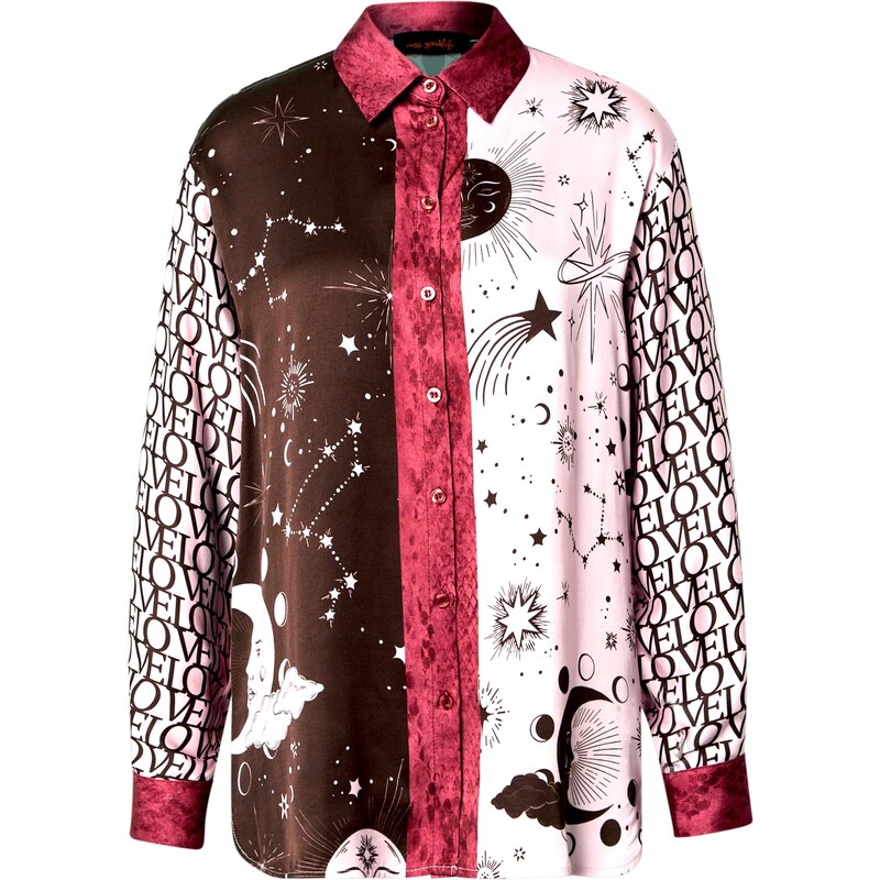 miss goodlife Blúzka Snake Charm čokoládová / žltá / ružová / 65773103