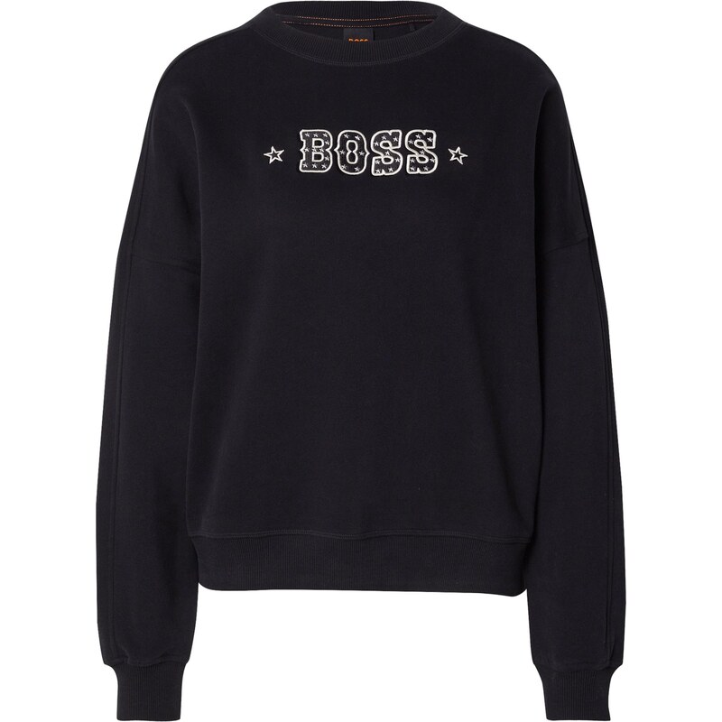 BOSS Mikina C_Eland_1 čierna / šedobiela 65885009