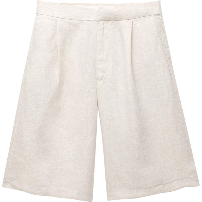 Pull&Bear Plisované nohavice prírodná biela 65464700